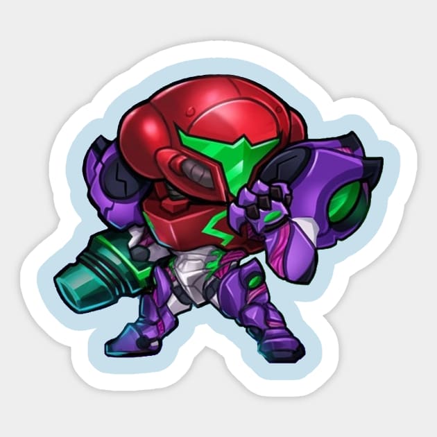 metroid Sticker by mprokolo corgi